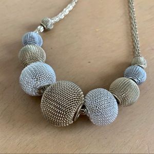 Vintage Mesh Ball Metal Collar Necklace